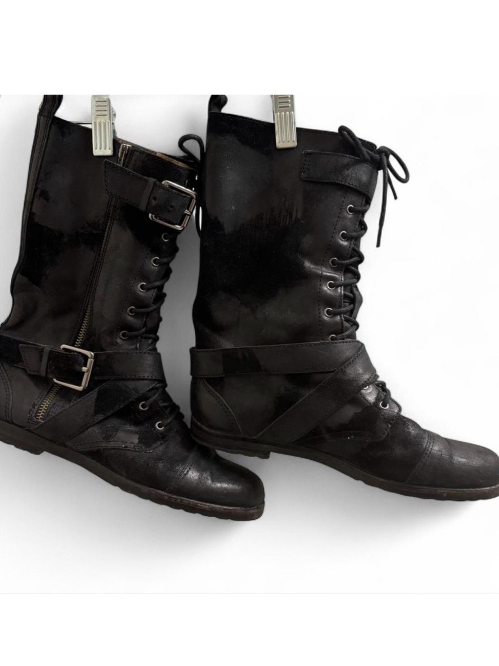 KORS Michael Kors Black Combat Boots